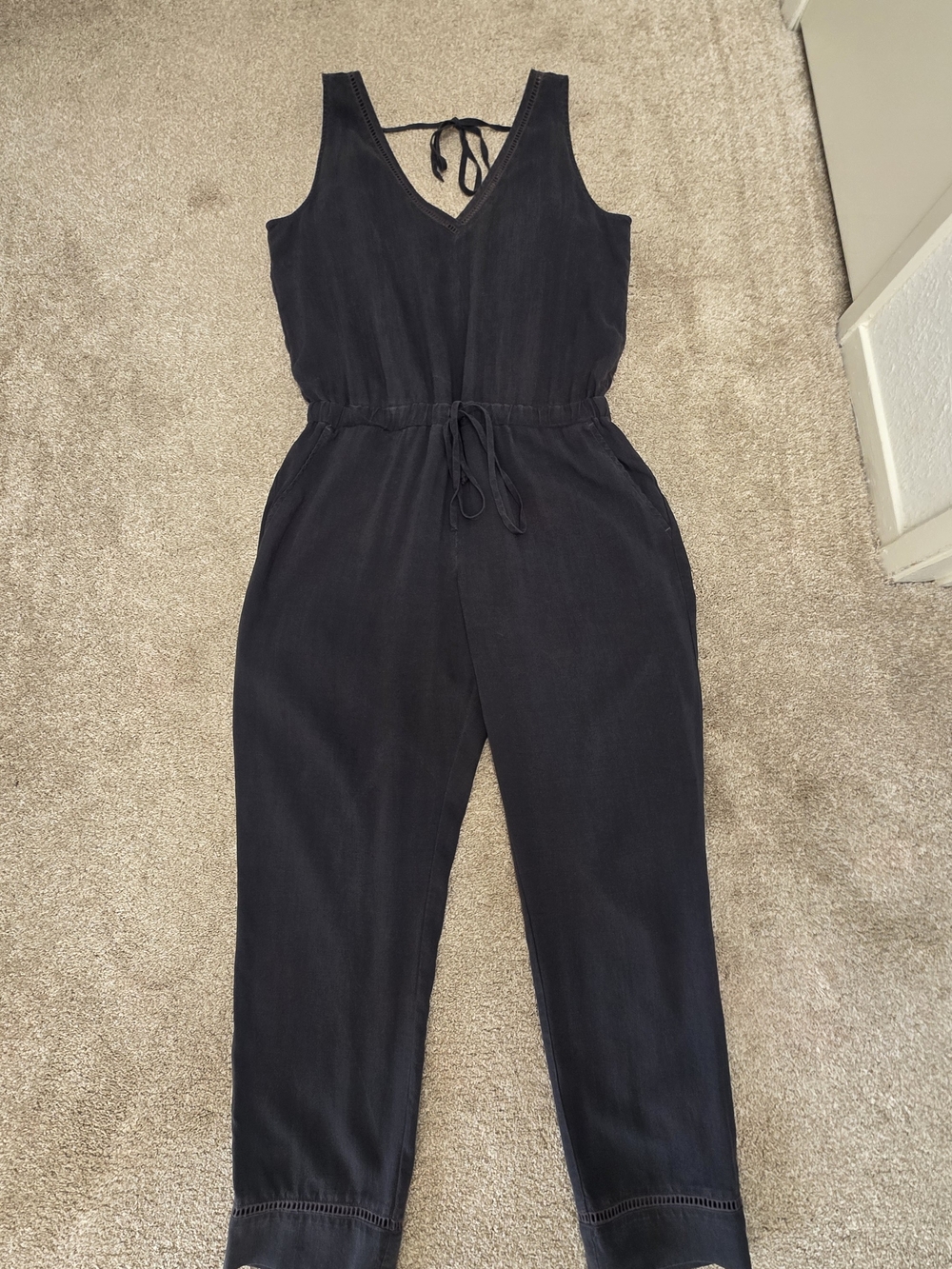Cloth & Stone Anthropologie Jumpsuit S Resortwear Bohemian Coastal Grandmother